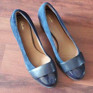 Navy Clark Heels
